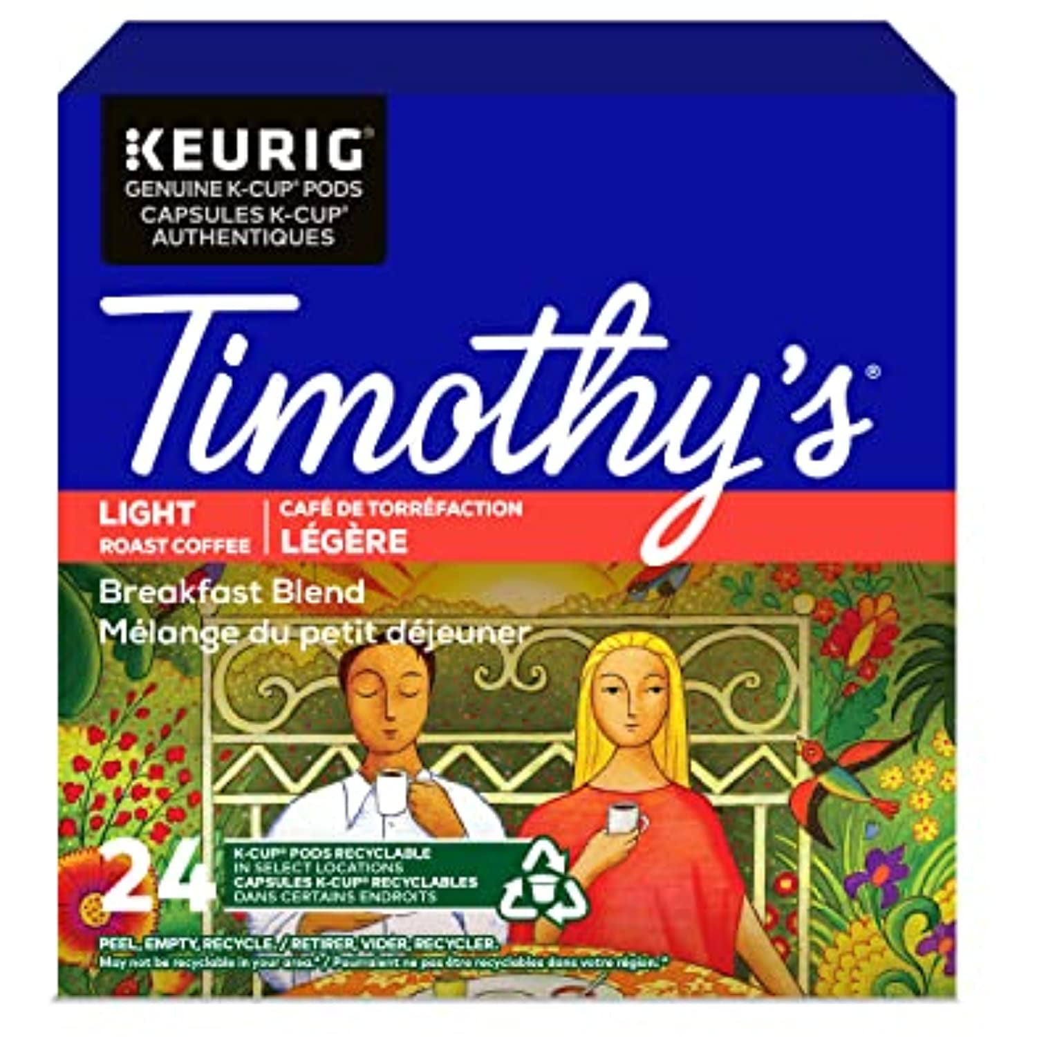 Timothys Breakfast Blend Coffee, K-Cup Portion Pack For Keurig Brewers (24 Count)