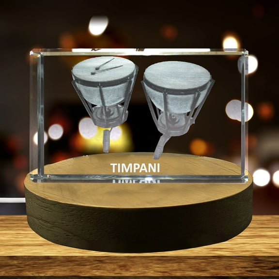 Timpani 3D Engraved Crystal 3D Engraved Crystal Keepsake/Gift/Decor/Collectible/Souvenir