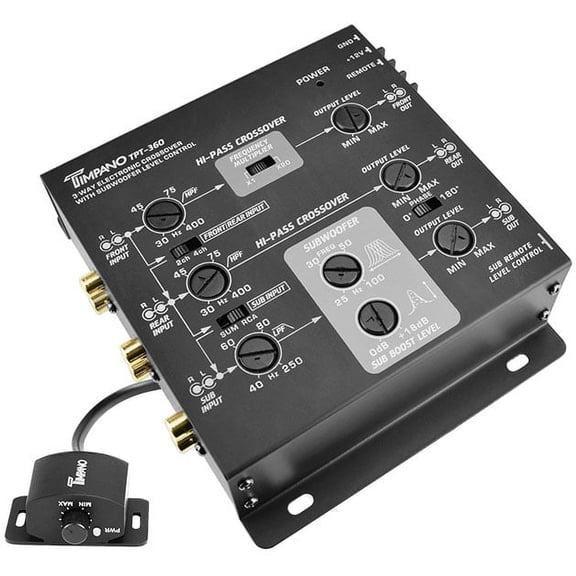 Timpano TPT-360 3-Way Electronic Crossover Subwoofer Control Equalizer