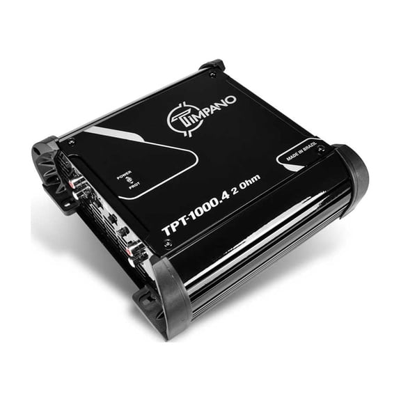 Timpano TPT-1000.4 Compact 4 Channel Car Audio Amplifier 4 x 260 Watts at 2 Ohms High Power Stereo 12 volts Full Range Class D Amp Bridgeable
