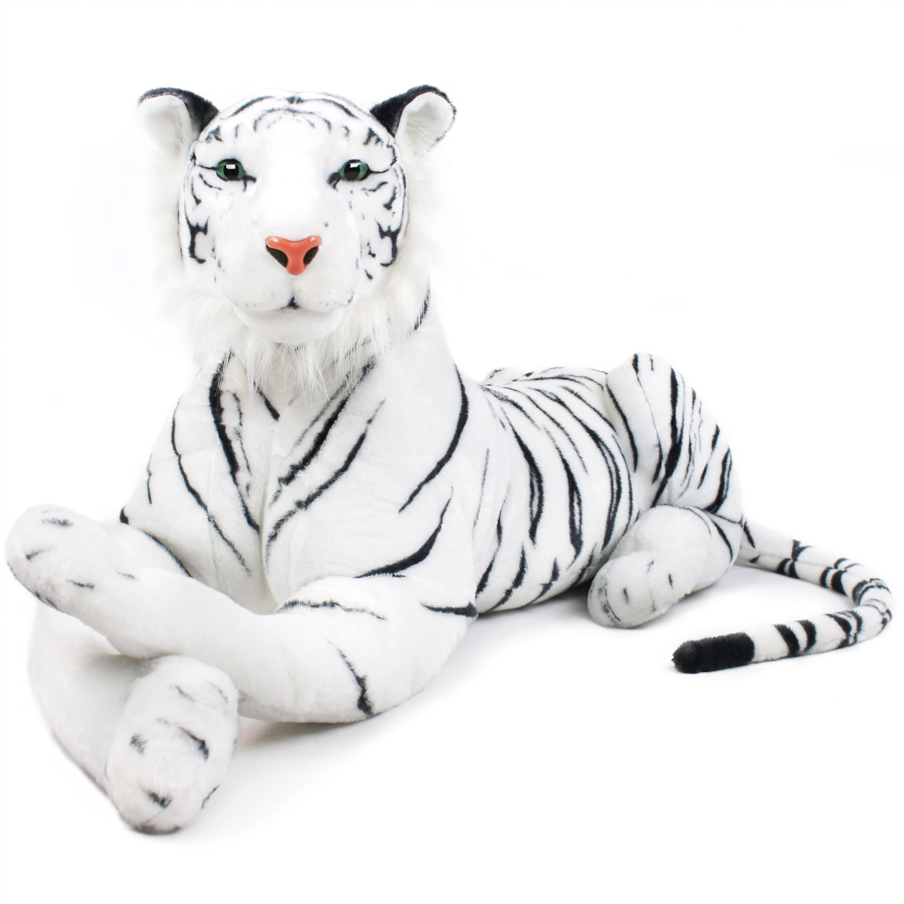 VIAHART, Big Stuffed Animal, 42 Inch Long, White Siberian Tiger
