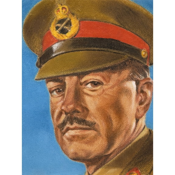 Timym Portrait British General Harold Alexander Painting Extra Large XL Wall Art Poster Print