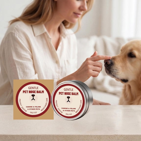 Tin Balm Pet Wellness Product, Nose Balm for Dogs, Gentle Pet Lick-Safe Nose Balm, Multi-Use Pet Paw and Skin Care for Dog and Cat, 30G Pet Grooming Supply That Soothes and