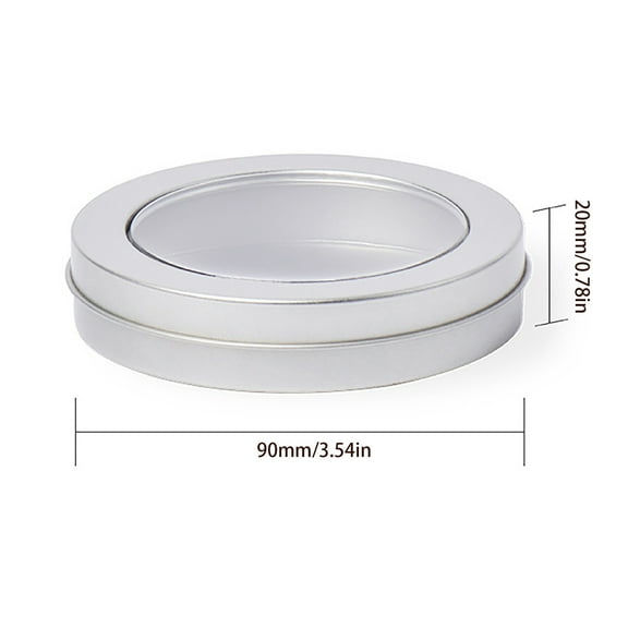Tin Box (Metal Storage Tin, Tin Container), Metal Round Tin Can with Lid, Food Candle Containers Storage Box for Diy Crafts, Tin Box, Metal Container, Storage Tin, Gift Packaging, by Kingtowag