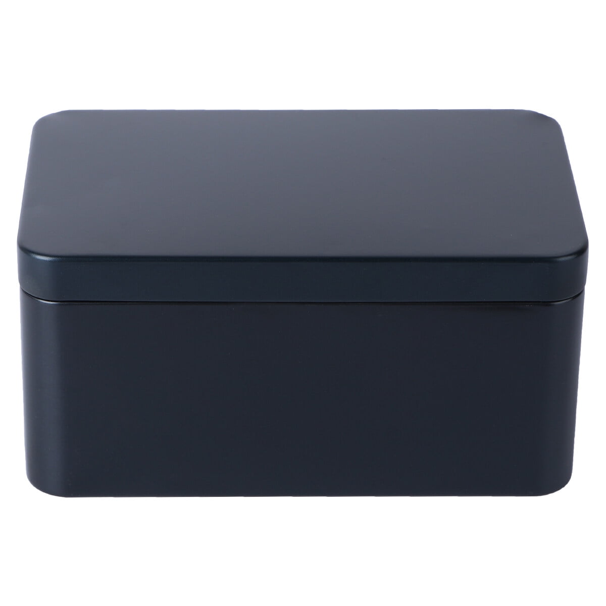 Tin Box Storage Metal Lid Tea Tins Container Rectangular Lids Organizer