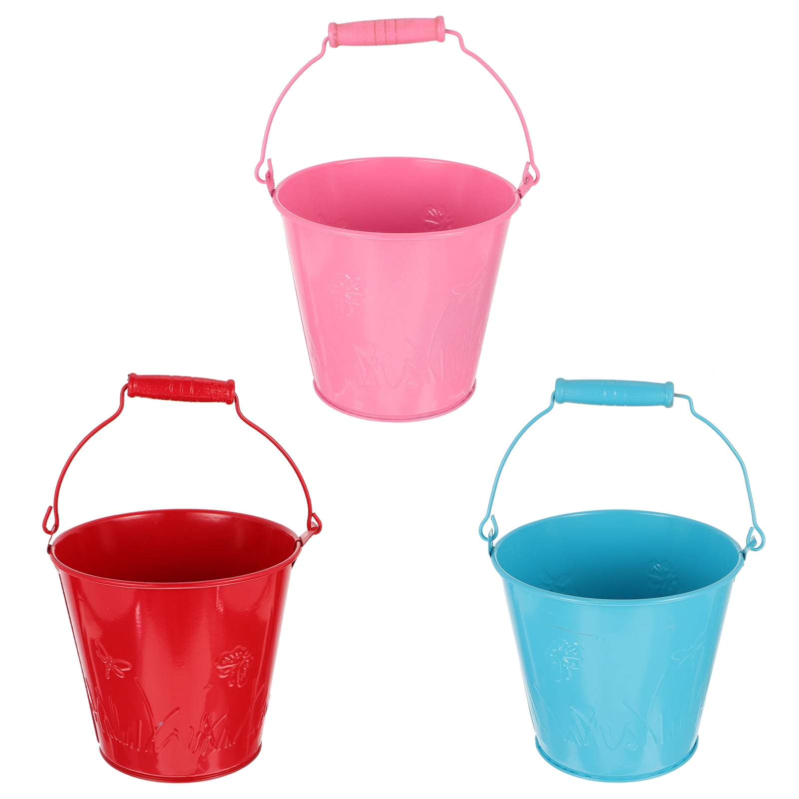 Zonh 3 Pcs Tin Bucket Bath Practical Bucket Buckets for Kids Toys for