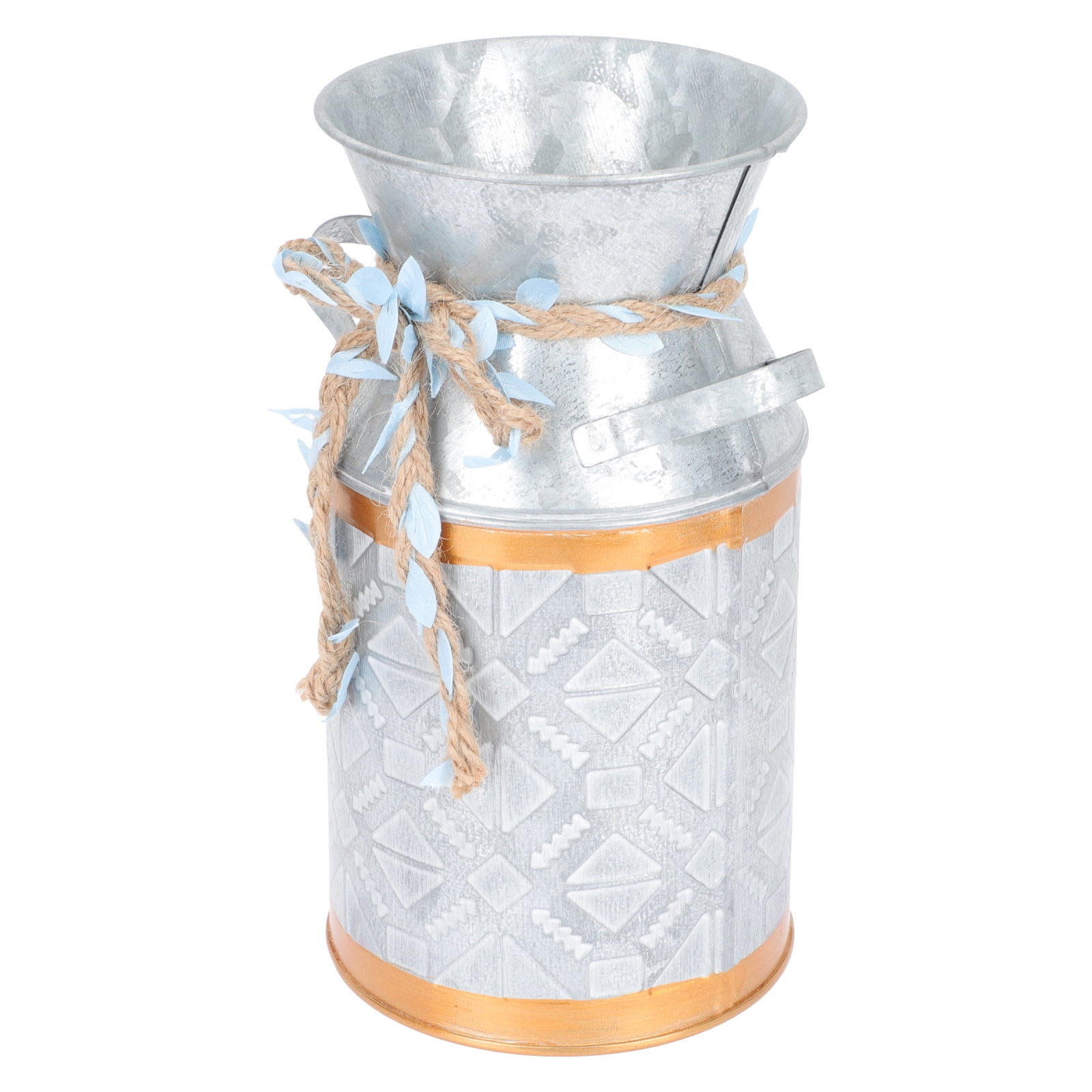 Tin Bucket Vase Rustic Vases for Decor Can Metal Galvanized Flower