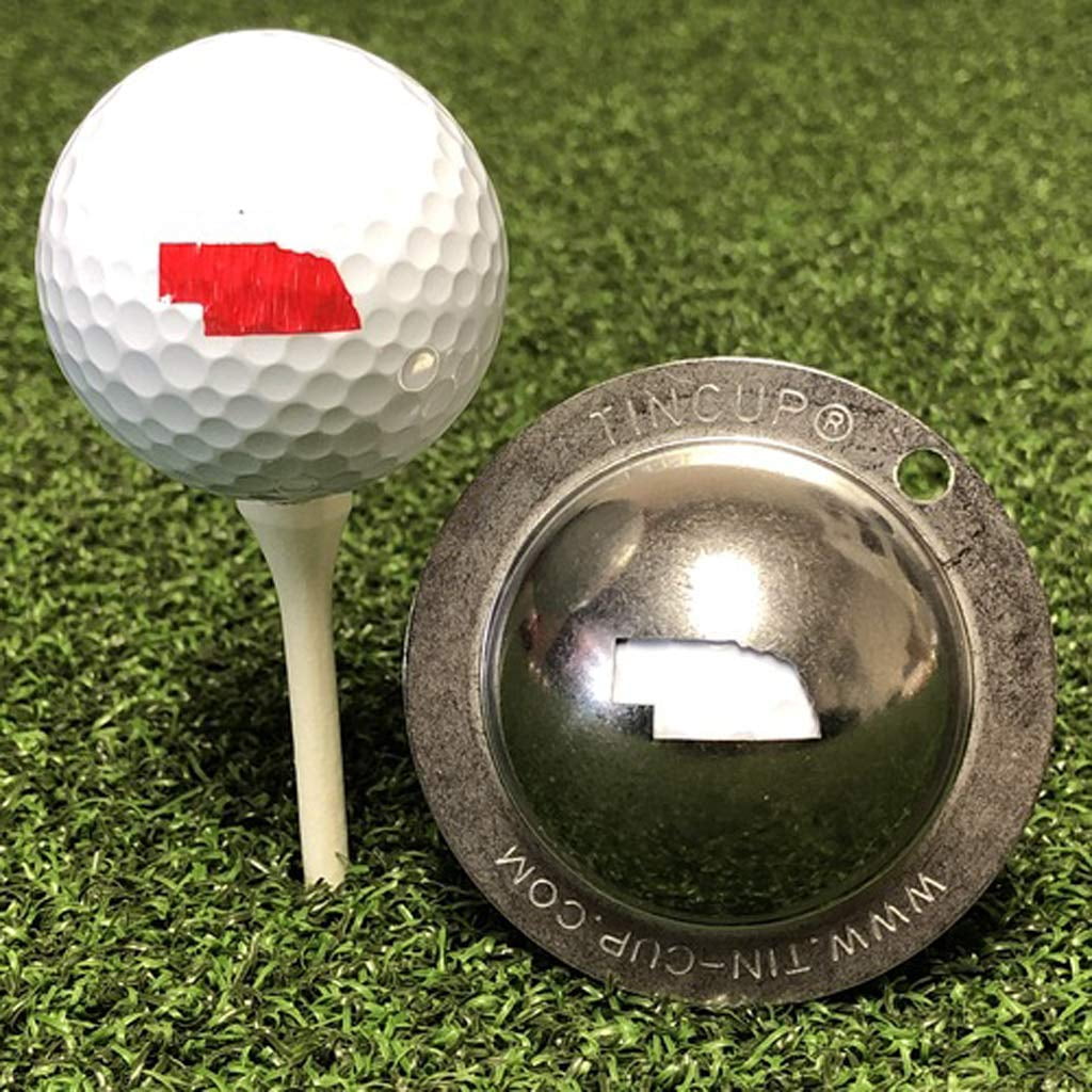 Tin Cup Golf Ball Custom Marker Alignment Tool (Nebraska)