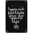thumbnail image 1 of Tin Decor Sign Happiness Can Be Found, Even in The Darkest of Times,Home Decor, Albus,Nursery Decor Retro Wall Decor for Cafes Office Pubs Club Sign Gift Tin Sign Art Wall Funny Signs 8x6 inch, 1 of 5
