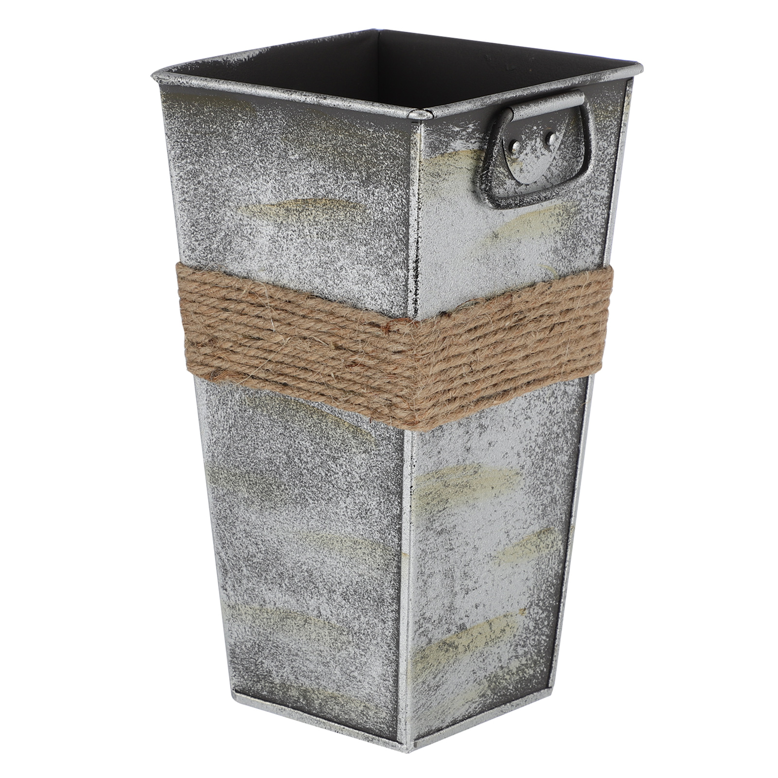 Tin Flower Bucket Outdoor Decor Planter Pot Planting Bucket Artistic