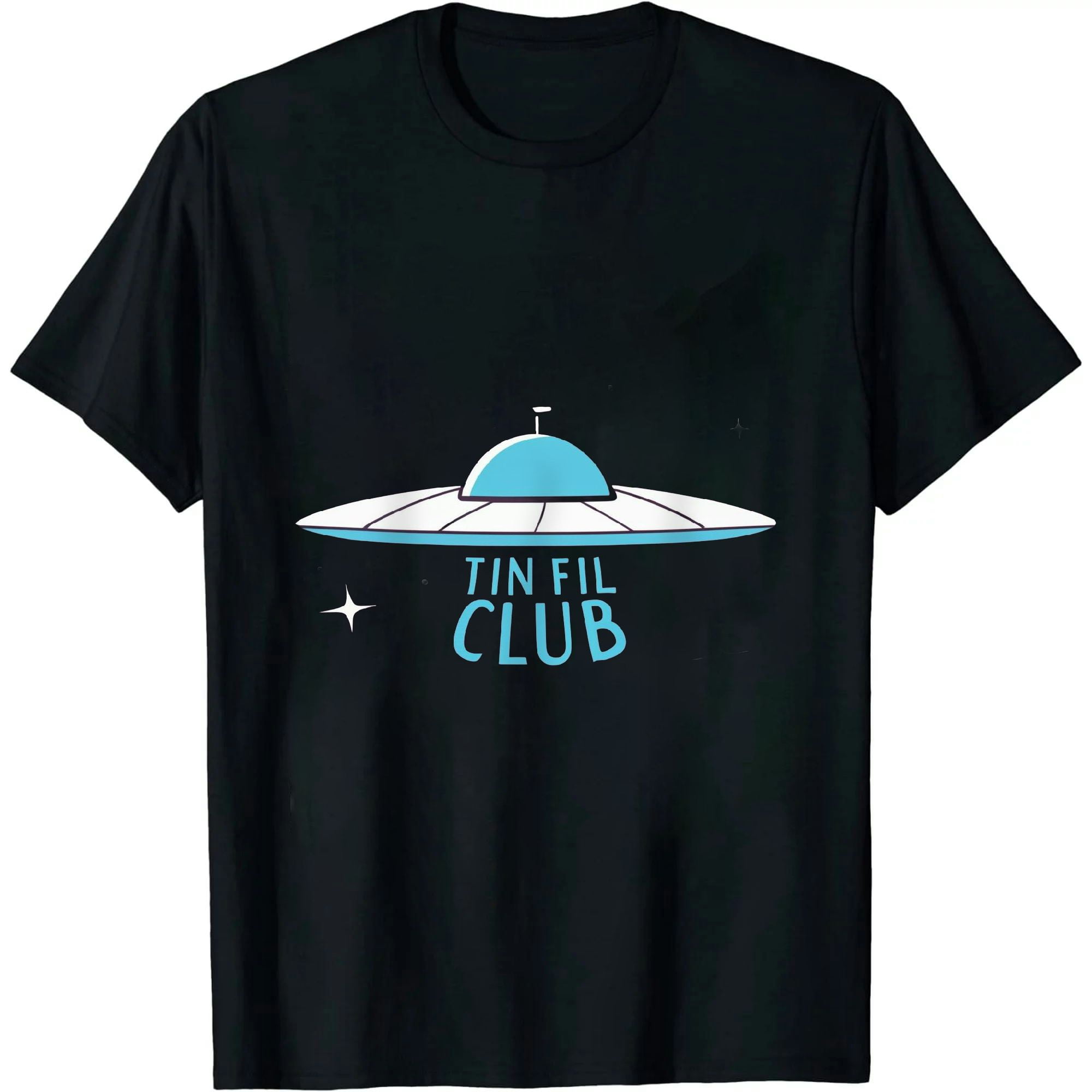 Tin Foil Hat Club with UFO Cow Abduction TShirt