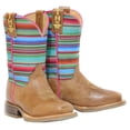 thumbnail image 1 of Tin Haul Footwear Boys Kids Tin Haul Serape Llama Queen Sole Cowgirl Boot 2 Brown, 1 of 3