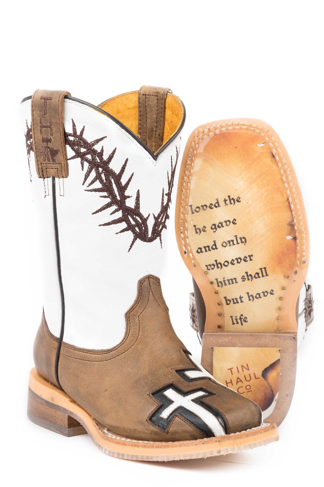 Tin Haul Footwear Boys Tin Haul Crosses John 316 with Barbed Wire