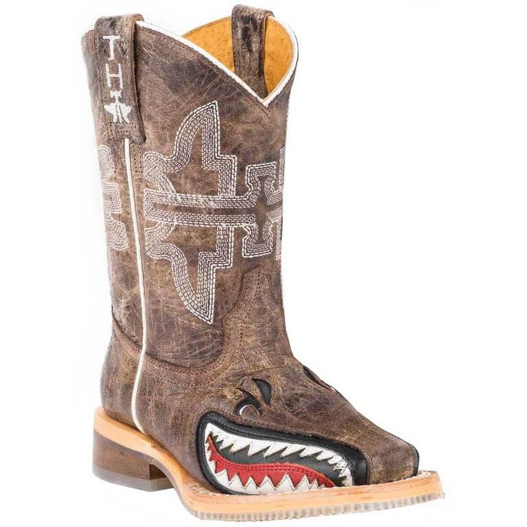 Tin Haul Boys Sharky Square Toe Cowboy Casual Mid Calf Boots Walmart