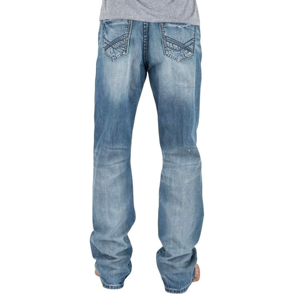 Tin Haul Men's Regular Joe Fit Light Wash Bootcut Jeans - 10-004-0420-1201 BU 28 SHT US
