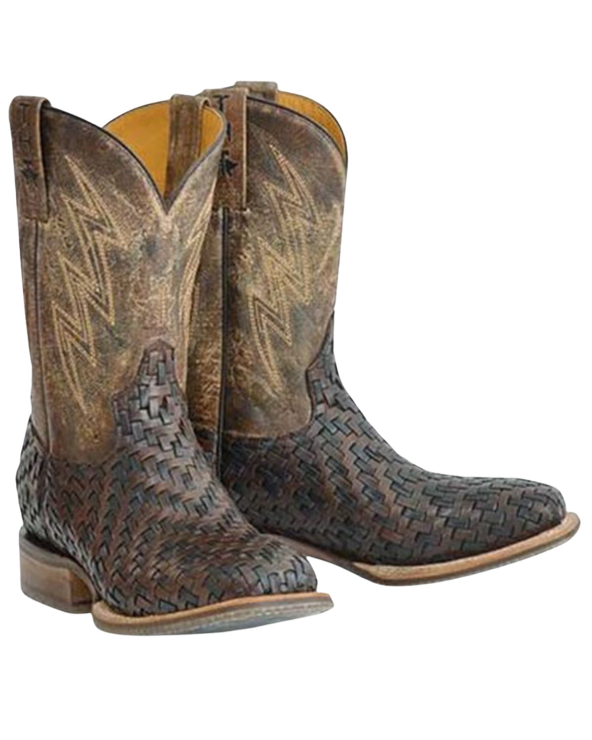 Bull Rider Boot Wraps Tin Haul Men's Wickered Bull Rider Sole Braided Western Boot Broad ...