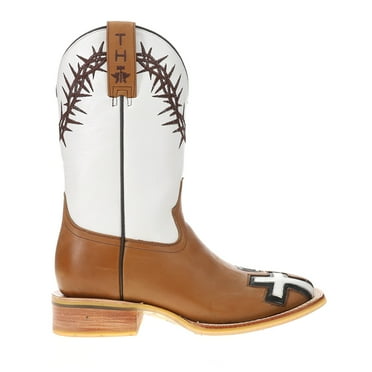 Tin Haul Mens Between Two Thieves Square Pull On Cowboy  Mid Calf Boots