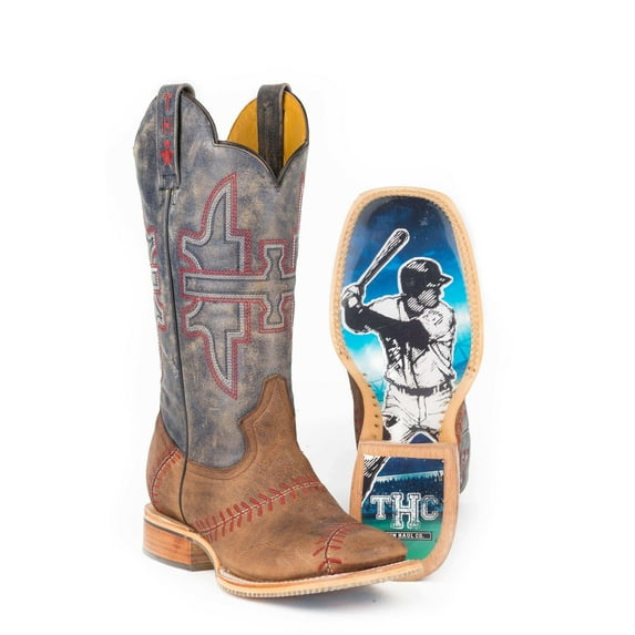 Tin Haul Western Boots Mens Baseball Square Tan 14-020-0007-0282 TA