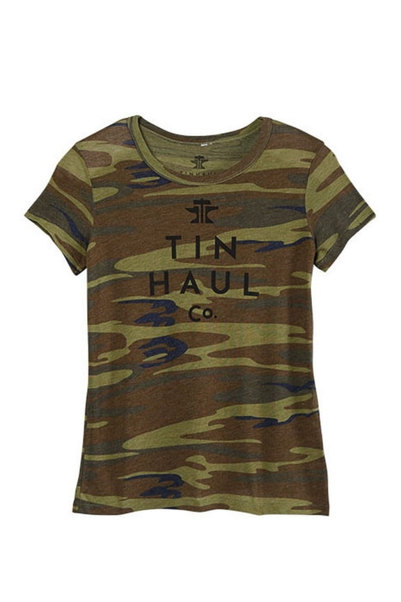 Western Shirt Womens S/S Camo L Green 10-039-0501-0939 GR