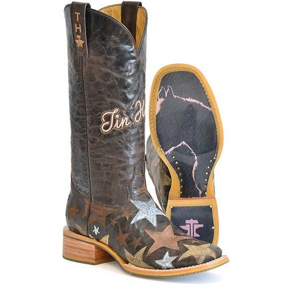 Tin Haul Women s Hollywood Stars Western Boot Broad Square Toe 14 021 0007 1502 BR 10 M US Walmart