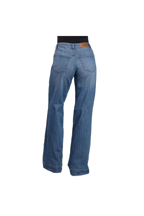 Womens Mid Rise Stella Wide Leg Jean 29 XL Denim