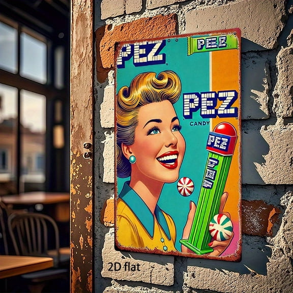 Tin Metal Signs Home Dcor 8x12 Vintage Pez Candy Retro Wall Art Decor for Home