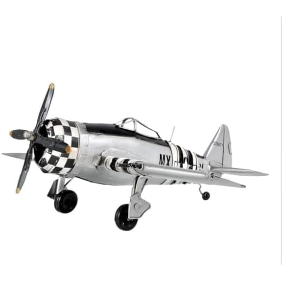 Tin P-47 Bomber Model Airplane Rotating Prop & Detailed Design$$Home Decor, Kitchen, & Other