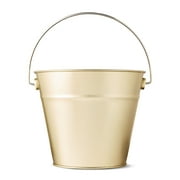 5 IN Tin Pail with Handle, Gold , by Way To Celebrate