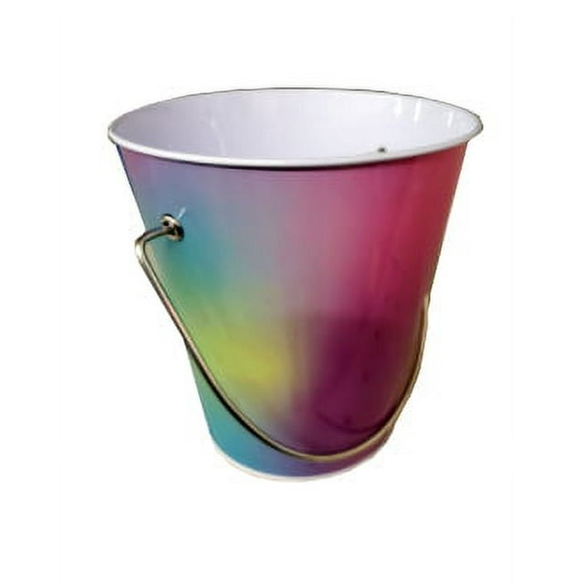 Find Your Perfect Tin Pail with Handle 1 Count, Way to Celebrate, Rainbow, Birthday, Party