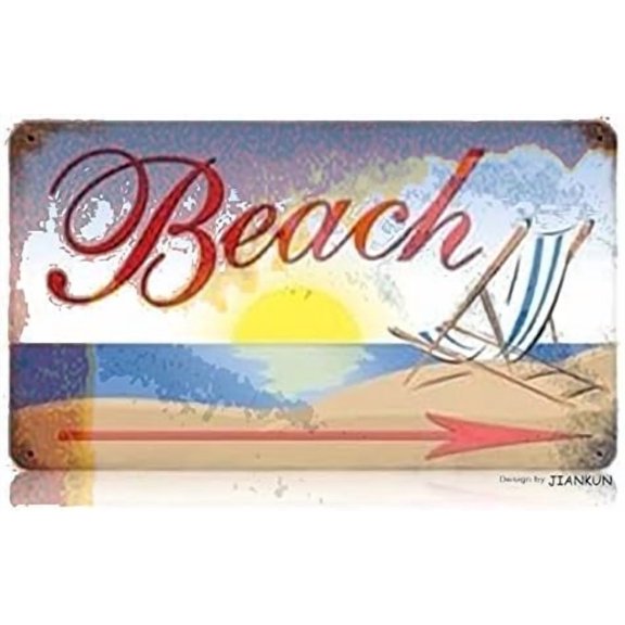 Tin Poster Metal Sign Beach House Pool Ocean Vintage S S for Garage Man Cave Shop Bar Pub Decor 12x8 Inch Wall Plaque Retro Signs