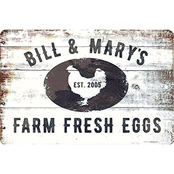Tin Poster Metal Sign Chicken Coop Accessories Personalized Chicken Decor for Coops Custom S Outdoor Farm Fresh Eggs Rustic Look Wall Plaque Retro Signs