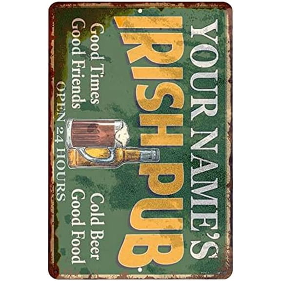 Tin Poster Metal Sign Irish Pub Open 24 Hours Beer S Iron Pain G Wall Decor Beer Bar Club Decor 8x12 Inch Plaque Retro Signs
