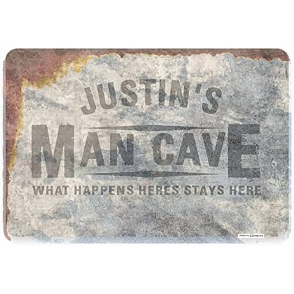 Tin Poster Metal Sign Man Cave Decor Personalized Concrete Grunge Metal Room Custom Coffee Bar Decor Wall Plaque Retro Signs