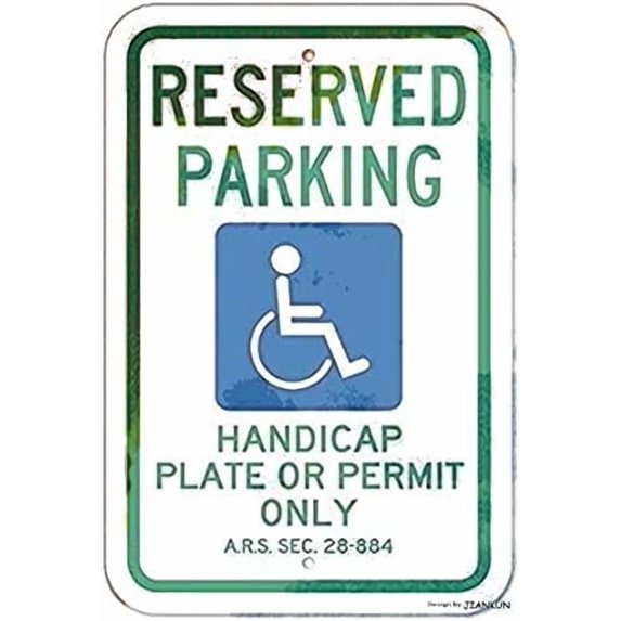 Tin Poster Metal Sign Personalized for Outdoors 8x12in, Art Decor for Coffee Office Pool Yard Public Toilet Parking Home Wall Decor Plaque Signs
