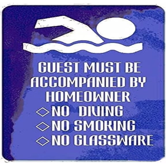 Tin Poster Metal Sign Retro Vintage Funny 12x12 Inch Warning Beach Pool Rules Swimming Pool Warning Notice Bar Pub Club Cafe Home Restaurant Wall Decor Art