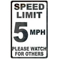 thumbnail image 1 of Tin Poster Metal Sign Speed Limit 5 Mph Please Watch for Others Safety Warning S for Outdoor & Indoor Office 8 X 12 Inch Wall Plaque Retro Signs, 1 of 4