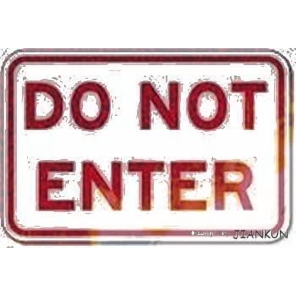 Tin Poster Metal Sign Warning 8x12 Inches Do Not Enter - Red Letters On White Engineer Grade Reflective - S from Stop S and More! Wall Plaque Retro Signs