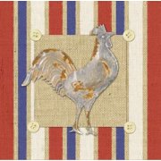 Tin Rooster Canvas Art - Sam Appleman 24 x 24