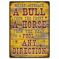 thumbnail image 1 of Tin Sign 12in x 17in - Bull Direction, 1 of 2