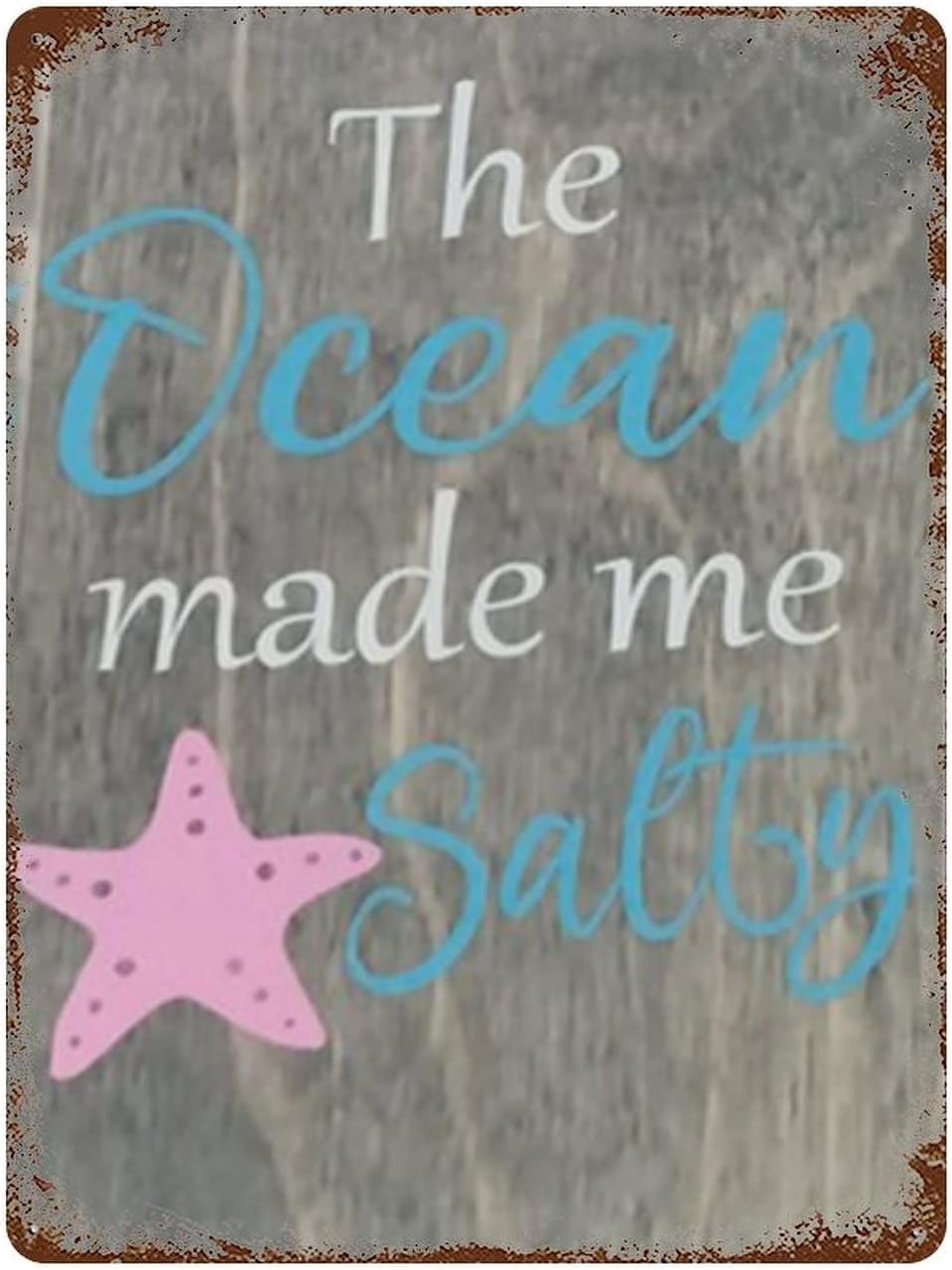 Tin Sign 12x16 Inch Coastal Farmhouse Wall Decor,Rustic Chic Beach ...