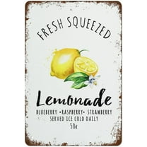 Tin Sign 5.5x8 Inch Lemonade Stand Sign Lemonade Spring Decor Wall Art Kitchen Decor Prin Vintage Tin Sign Metal Sign Retro Wall Decor For Home Cafes Office Store Pubs Club Sign Gift
