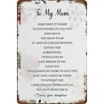 thumbnail image 1 of Tin Sign 8x12 Inch Mom Sign Gifts From Daughter, Rustic Floral To My Mom I Love You And Appreciate Tin Sign Signs For Mother's Day Birthday Tin Sign Plaque Hanging Sign Home Decor, 1 of 6