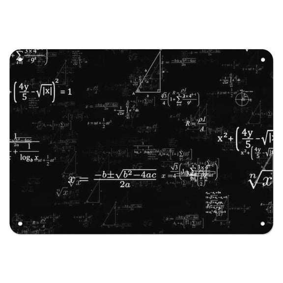 Tin Sign,A Compilation of Mathematical Fundamentals,for used to adorn classrooms, creating an intellectual atmosphere and stimulating students' interest in mathematics,8×12 inch