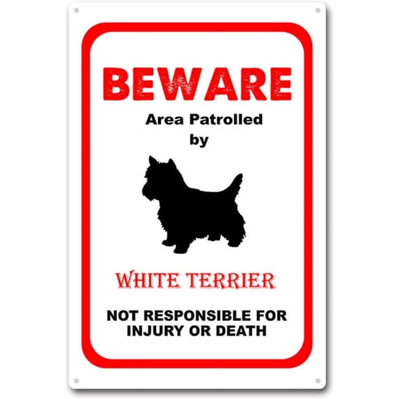 Tin Sign Beware Area Patrolled by Boston Terrier Dog Notice Safety Tin Signs Metal Sign for Home Bar Coffee Kitchen Wall Decor 8x12Inch Tin Sign