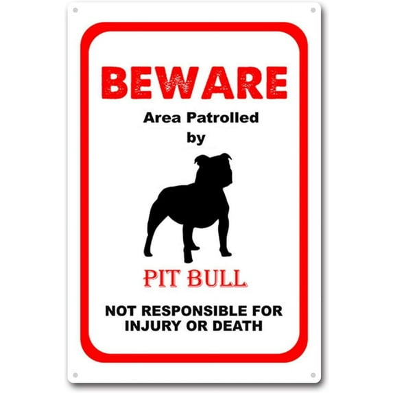 Tin Sign Beware Area Patrolled by Boston Terrier Dog Notice Safety Tin Signs Metal Sign for Home Bar Coffee Kitchen Wall Decor 8x12Inch Tin Sign