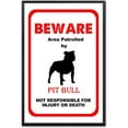thumbnail image 1 of Tin Sign Beware Area Patrolled by Boston Terrier Dog Notice Safety Tin Signs Metal Sign for Home Bar Coffee Kitchen Wall Decor 8x12Inch Tin Sign, 1 of 5