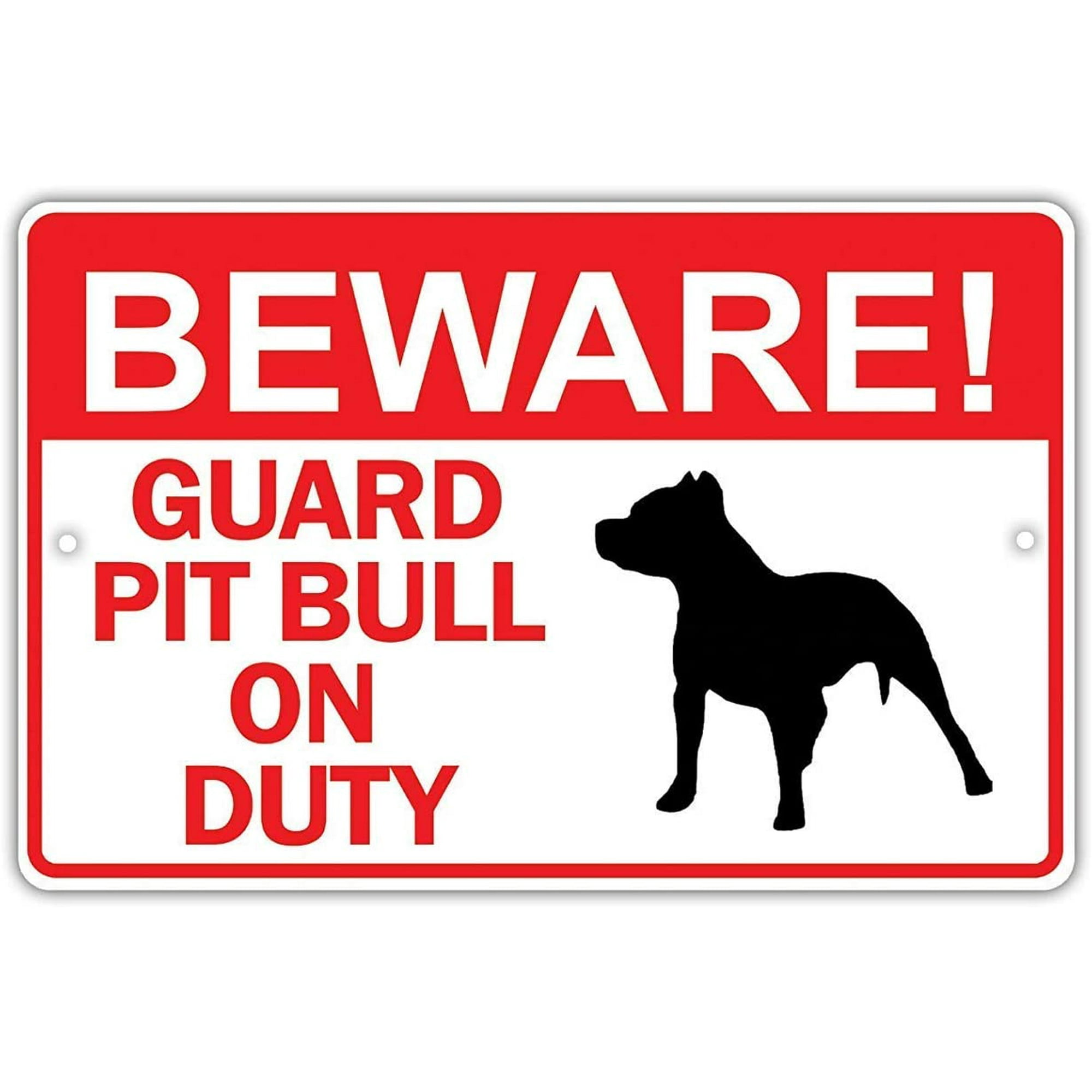 Guard Dog On Duty Warning Sign