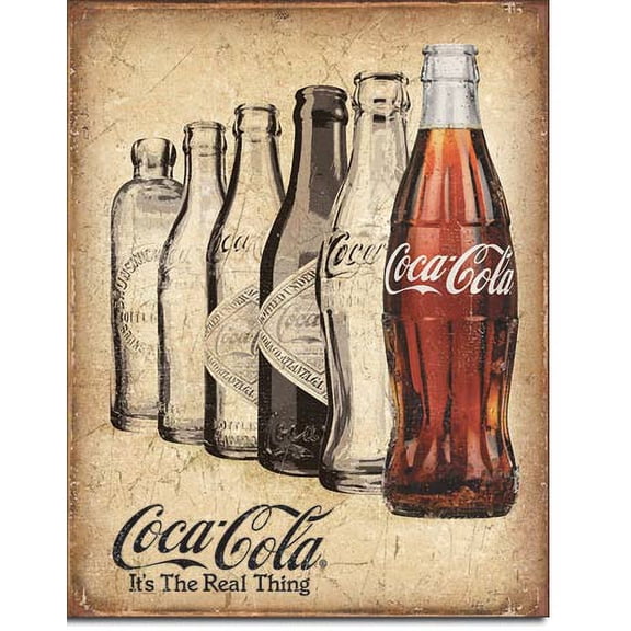 Tin Sign Coke-The Real Thing 12.5x16 in