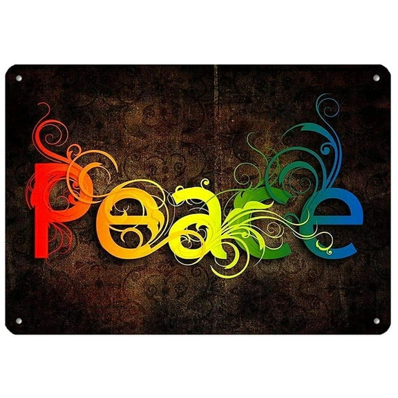 Tin Sign For New Vintage Retro Metal Sign Peace Outdoor Garage Street & Home Bar Club Retaurant Wall Decor Signs Size: 12 x 16 inch