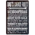 thumbnail image 1 of Tin Sign Funny Dad's Garage Rules Metal Wall Decor Garage Quote for Home Garage Men Cave Decor Gifts for Dad Father Vintage Sign, 1 of 5